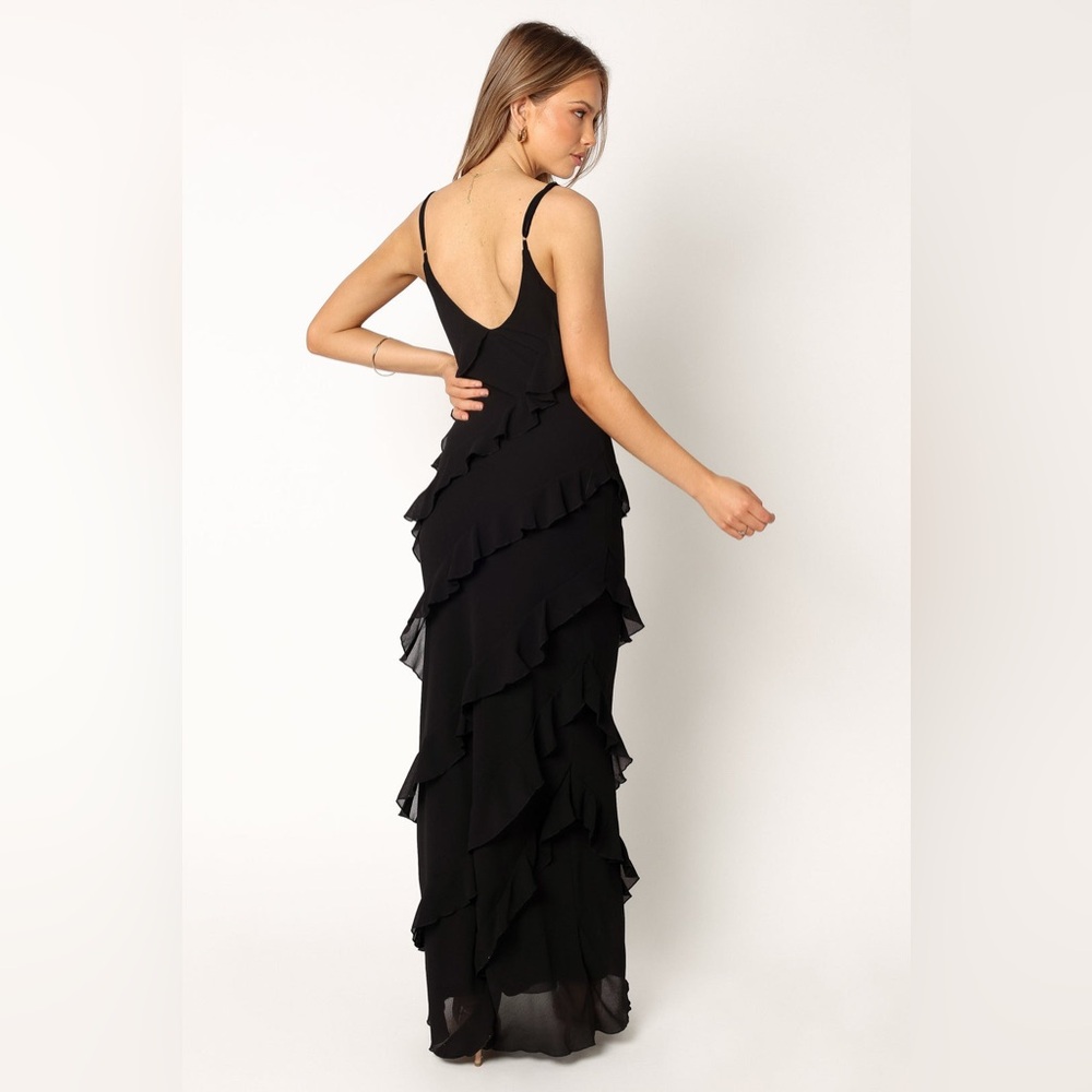 NWOT Petal & Pup Ciao Ruffles Maxi Dress in Black - Picture 2 of 12